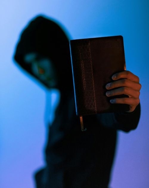 Man holding a book